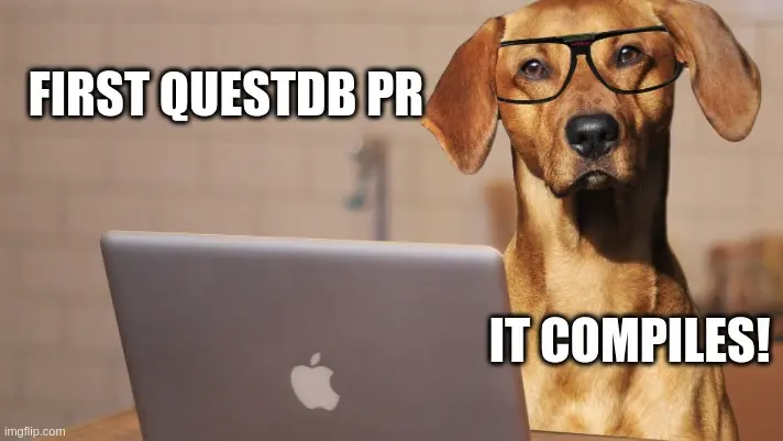 Banner for blog post "A cloud engineer's first QuestDB Pull Request"