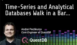 Banner for blog post "Time-series and analytical databases walk into a bar"