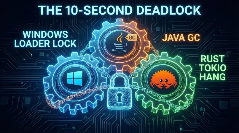 Banner for blog post "The Windows DLL loader lock: how a Rust thread can hang your JVM"