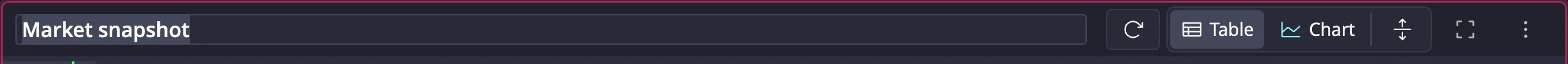 A cell header with the name in its editable state